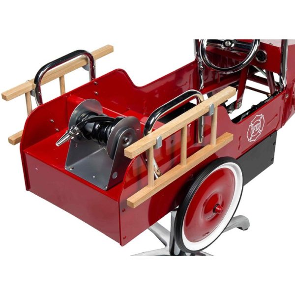 🚒 Silla infantil para peluquería/barbería – Coche de bomberos vintage - Imagen 3